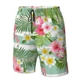 thumbnail image 5 of Disketp Men'S Swim Trunks Hawaiian Breathable Surf Beach Swimsuits Mesh Lining Beach Shorts With Pockets-Tropical Flamingo, 5 of 9