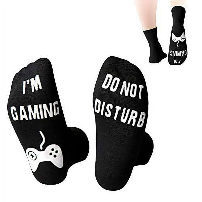 Do Not Disturb I'm Gaming Socks, Gaming Sock Funny Novelty Gift for Teen  Boys Mens Gamer Kids Sons Husbands Boyfriends Women 