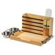 thumbnail image 3 of Comedero de madera para conejos, conejillo de indias, botella de agua, dispensador de comida, estante de comida para animales pequeños, hámster,, 3 of 9