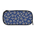 thumbnail image 5 of Uemuo Anchors and Nautical Printed Pencil Pen Case, Portable Pencil Pouch with Zipper, Compact Stationery Bag Makeup Bag, Pencil Bag for Home Office, 5 of 9