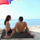 thumbnail image 4 of Ultralight Water Resistant Camping Mat with Triangle Pocket Sand Free Beach Mat Picnic Blanket Sandproof Beach Blanket, 4 of 5