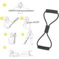 thumbnail image 4 of Figure 10 Exercise Stretching Bands - Arm Shoulder Back Workout Elastic Rope Women Lightweight Fitness Tools - Black, 4 of 5