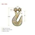 thumbnail image 3 of 10 Pack 1/4" Grade 70 Clevis Grab Hooks - 11660 lbs Breaking Strength Forged Steel - Chain Grab Hook for Truck Tractor Flatbed - Heavy Duty Grab Hooks for Lifting, Rigging, Forklift, 3 of 7