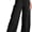 Black, variant on Women's Casual Wide Leg Dress-Pants, High Elastic Waisted in The Back Business Flowy Trousers with Pockets