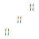 thumbnail image 1 of Pendientes de Gota Sonducket Joyería Geométrica Colorida Clip para Oreja, 1 of 6
