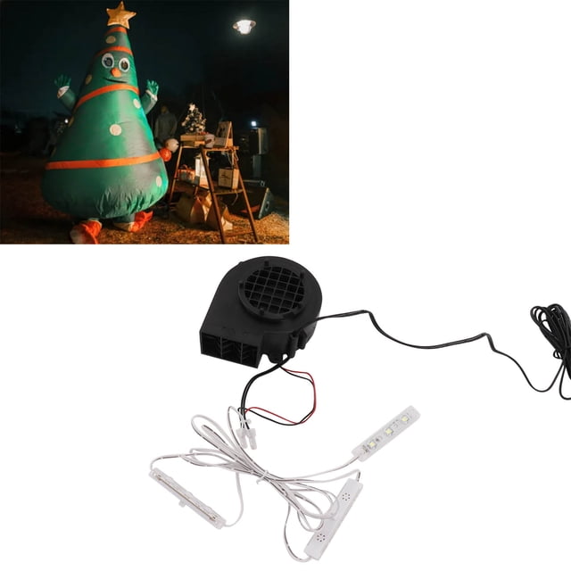 Air Blower for Inflatables with 3 White LED Bulb Sets Christmas Inflatable Blower Pump Inflatables Air Blower for Outdoor Holiday Decorations