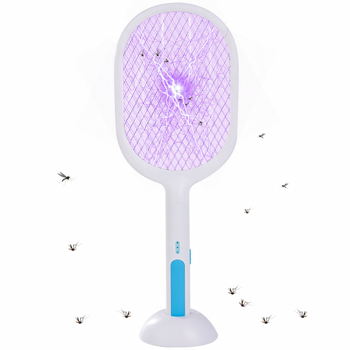 Bug Zapper Racket Electric Fly Swatter Rechargeable Fly Zapper Racket
