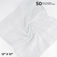 thumbnail image 3 of Zuperia Cleaning Cloths Pack of 50, (12 x 12 inches) White Cotton Terry Towels for Auto Detailing and Painting, High Absorbent Multipurpose Towels, 3 of 9