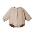 thumbnail image 4 of MEZZALL Child Boys Bodysuits Baby Long Sleeve Jumpsuit Sleepwear Summer Soft Breathable One-Piece Romper Solid Color Crew Neck Versatile Onesies, 4 of 4