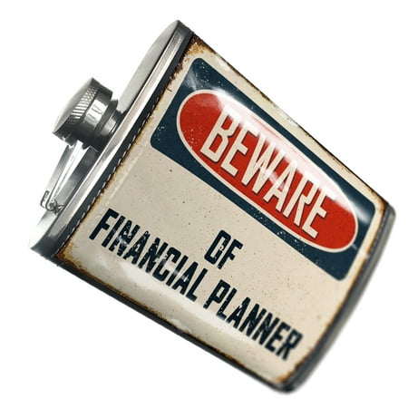 

NEONBLOND Flask Beware Of Financial Planner Vintage Funny Sign