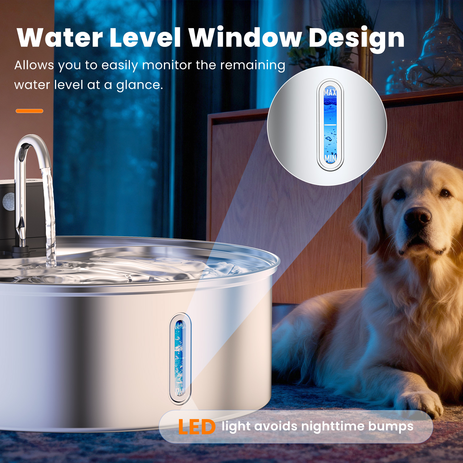 U-COMSO 12L Automatic Stainless Steel Pet Water Fountain photo 7