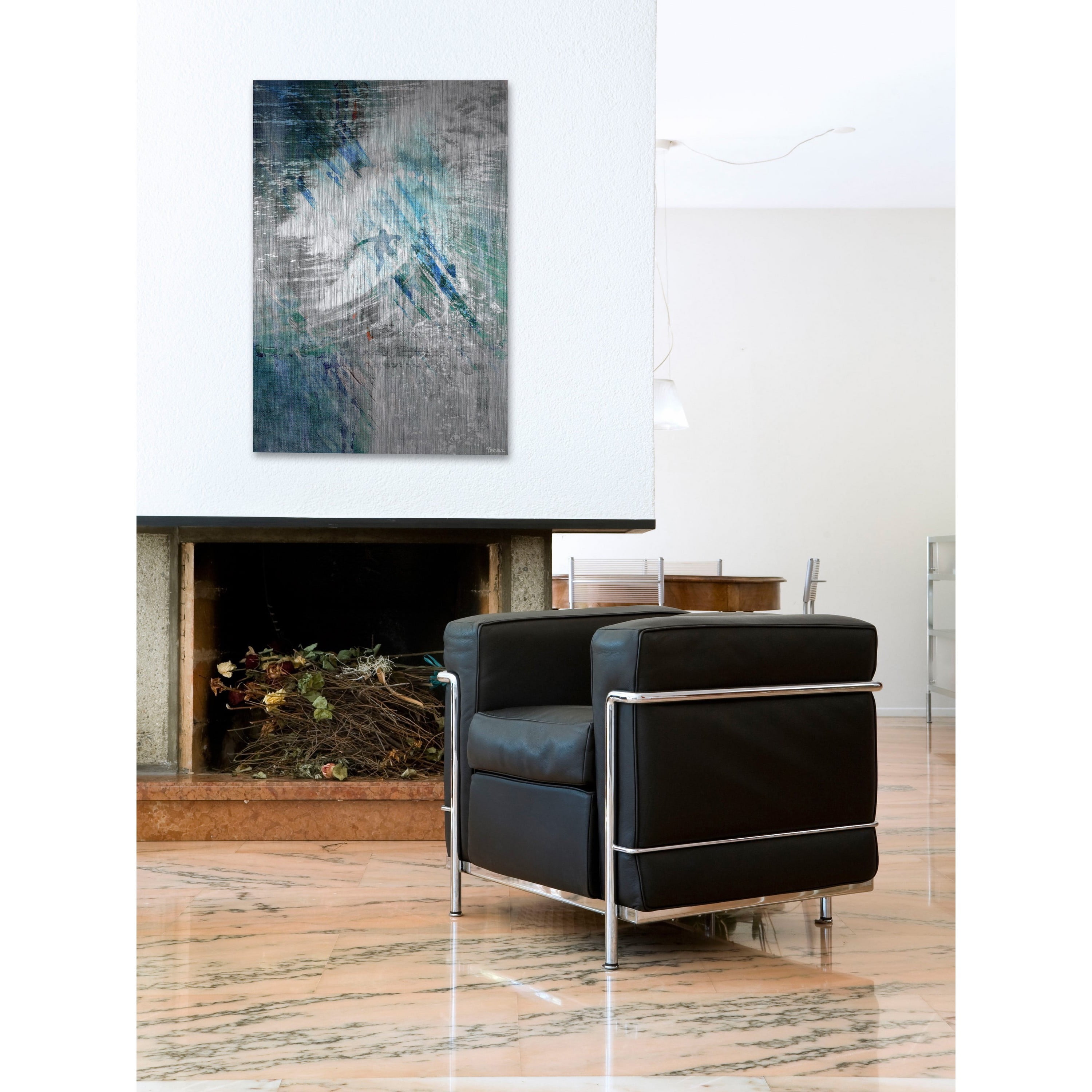 "Riding High Surf" Painting Print on Brushed Aluminum