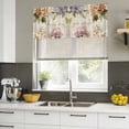 thumbnail image 4 of Spring Hydrangea Floral Curtain Valances for Windows, Kitchen Valance Window Treatments Panel 2 Pack, Vintage Botanical Flowers Rod Pocket Short Curtains for Bathroom Bedroom 42 x 18 Inch, 4 of 8