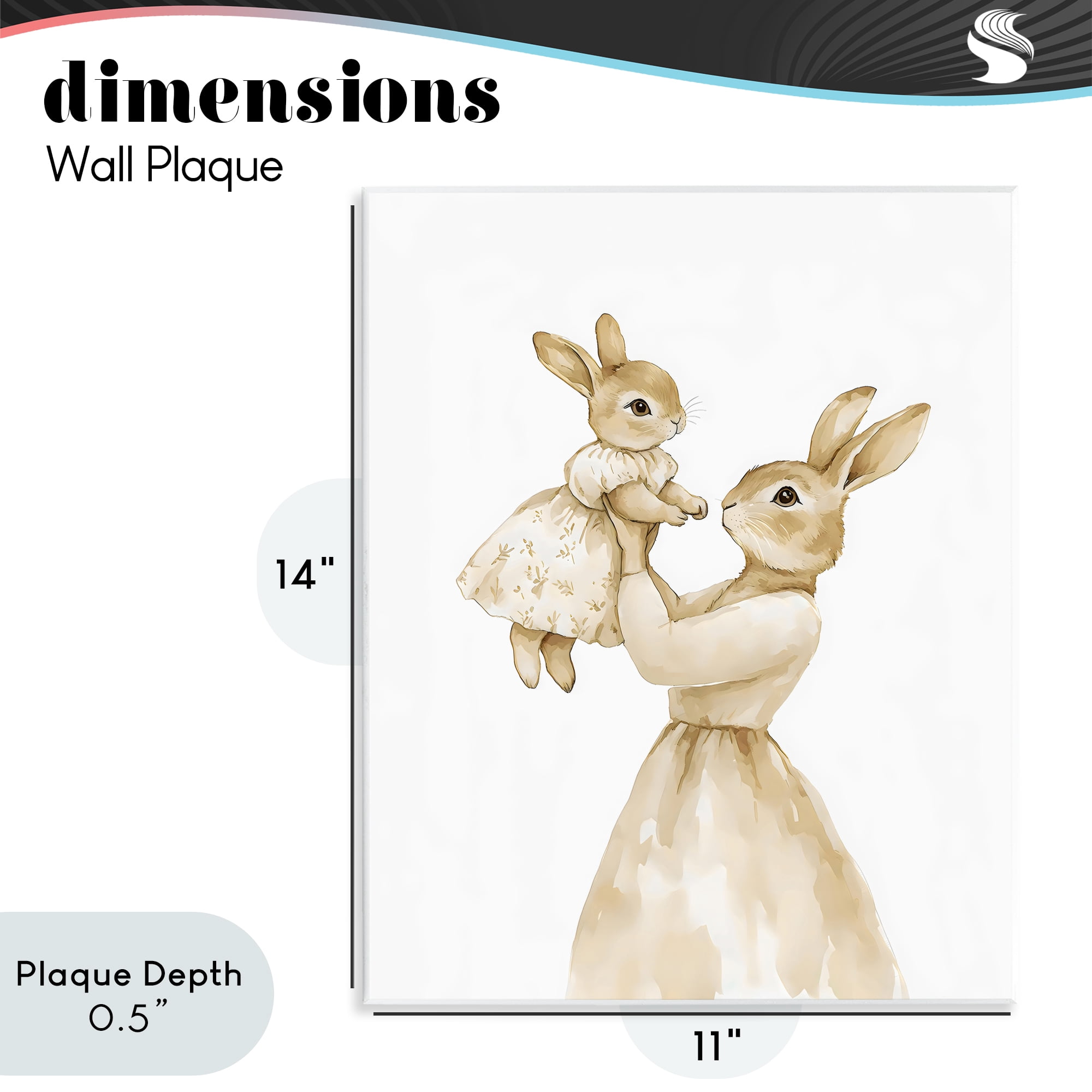 Stupell Industries Tender Mama Rabbit Wall Plaque Art, design by Arlington Prints