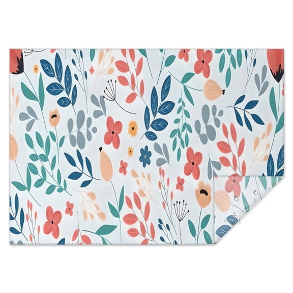 Pioneer Flower Floral Print Pattern Rectangle Tablecloth 60"x84",Waterproof Polyester Rectangle Table Cloth, Wipeable Spillproof Polyester Tablecloth for Dining, Camping, Indoor and Outdoor