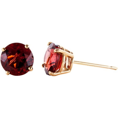 1.576 Carat T.G.W. Garnet 14kt Yellow Gold Stud Earrings