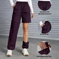 thumbnail image 7 of WULMLEO Womens Hiking Zip Off Pants Waterproof Convertible Drawstring Shorts Lightweight for Camping Bottoms Quick Dry Dark Purple S, 7 of 7
