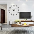 thumbnail image 3 of BrowQuartz Mirror Wall Clock Silent Stickers DIY Digital Frameless Decorative Home Removable Acrylic Living Room Business Ornaments Black, 3 of 6