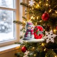 thumbnail image 4 of Mivyn Snowman Christmas Ornaments,3" Personalized Letter Ornaments for Christmas Tree, 2D Initial Ornament, Letter Ornament for DIY Hanging Xmas Decor, Gift for Family Friends, 4 of 6