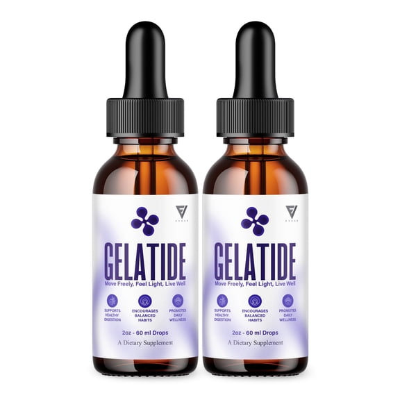 (2 Pack) Gelatide Weight Management Drops, Gelatide Daily Health and Overall Energy Support (4oz)