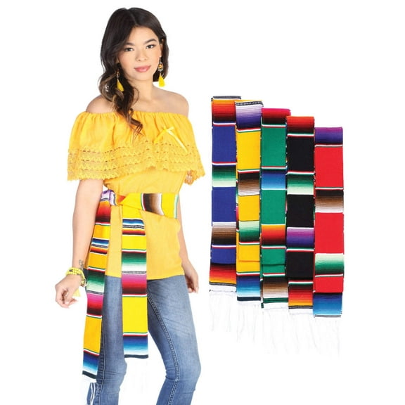 Artisanal Zarape Stole 50% Cotton, 50% Polyester Multicolor 602564