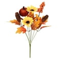 thumbnail image 1 of Tournesol d'Automne avec Roses et Feuilles d'Érable pour Arrangements Festifs et Centres de Table, 1 of 4