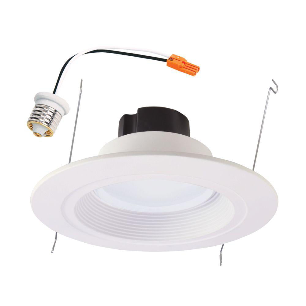 and 6 in White LED Recessed Ceiling Light Trim Halo RL 5 in 