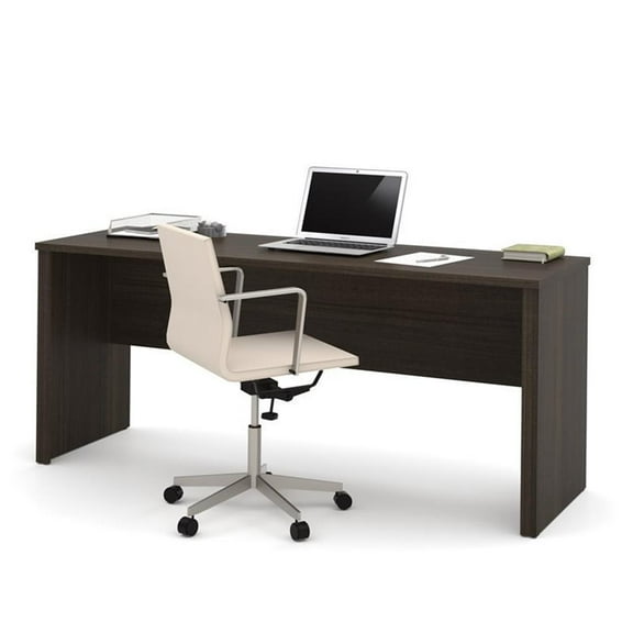 Bestar Embassy 71" x 24" Desk Shell in Dark Chocolate