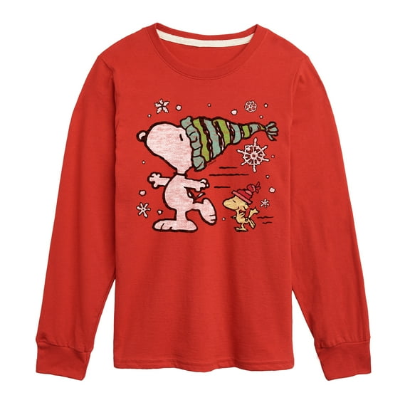 Peanuts - Snoopy Woodstock Skate - Toddler & Youth Long Sleeve Graphic T-Shirt