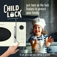thumbnail image 3 of Nostalgia 1.1 cu ft Retro Microwave Oven, 1000W Countertop Microwave Oven with 8 Auto Cook Programs, Ivory, 3 of 8