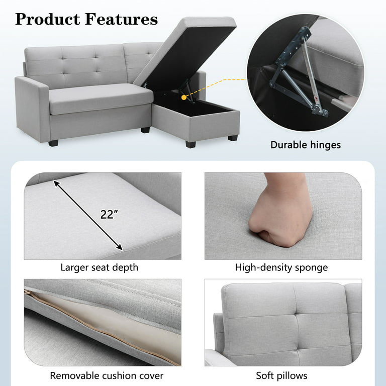 Mattress Convertible Sleeper Sofa Bed