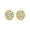 Gold, variant on Women's Micro Pave Crystal Circle Silver Tone Stud Earrings