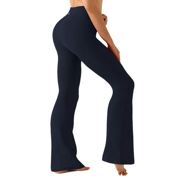 BUBBLELIME 2931333537 4 Styles Womens High Waist Bootcut Yoga Pants - Basic  Nylon_DARKNAVY XS-29 Inseam 