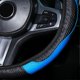 thumbnail image 4 of 38cm Car Steering Wheel Cover PU Leather Slip Resistant Universal Elastic Comfortable Smooth for Auto Black Blue, 4 of 4