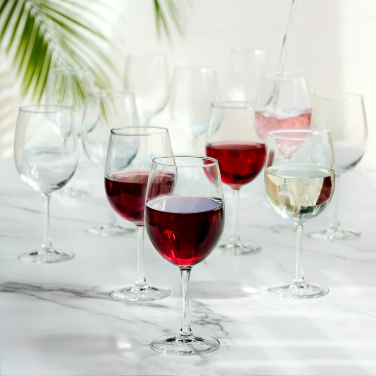 Wine Glasses Set of 8, 12oz, Lead-free, Clear, Durable Glassware