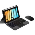 thumbnail image 3 of Type A For Ipad Mini (2024) Leather Case + Touchpad Bluetooth Keyboard With Backlit, 3 of 5