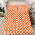 thumbnail image 2 of Erosebridal Orange Buffalo Queen Sheet Sets, Checkered Bedding Queen Size, Rectangle Room Decor, 4pcs, 2 of 7
