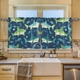 thumbnail image 2 of Yayeee Kitchen Curtains Tier Set of 2 Light Filtering 57"x36" Over Sink Window Panels, Sharks Pattern, 2 of 7
