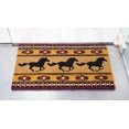 thumbnail image 2 of Tapis de Sol en Fibre de Coco Motifs Sud-Ouest Chevaux en Course 29"X17 Pouces, 2 of 4