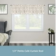 thumbnail image 3 of Twist 48-86" Petite Café Adjustable Curtain Rod, 1/2" Dia., Weathered Brown, 3 of 6
