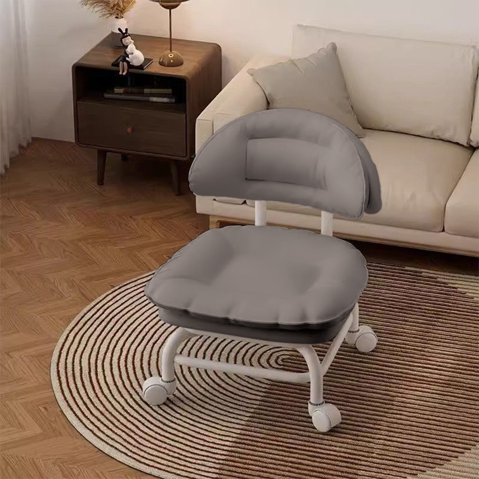 Ycandiee Lazy Sofa Home Office Desk Chairs, Backrest Recliner Chair, Computer Gaming Chair Backrest Recliner Chair Ergonomic Office Chairs, 360 Swivel Desk Chair, Comfortable and Portable