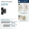 thumbnail image 3 of Amerock Pk3175tb Functional Hardware Full Inset Wrap Cabinet Door Hinge - Brass, 3 of 5