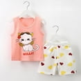thumbnail image 2 of NOLDARES Toddler Boys 2 PCS Tank Top and Shorts Set Cotton Sleeveless Shirts and Shorts Summer Outfits(Pink,3-4 Years), 2 of 4