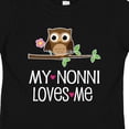 thumbnail image 4 of Inktastic My Nonni Loves Me Grandchild Owl Girls Toddler T-Shirt, 4 of 5