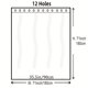 thumbnail image 4 of 1pc Waterproof Shark Pattern Shower Curtain with 12 Hooks - Stylish and Durable Bathroom Decor, 4 of 4