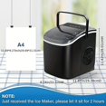 thumbnail image 4 of Simple Deluxe Ice Maker Machine for Countertop, 26lbs Ice/24Hrs, 9 Ice Cubes Ready in 6 Mins, Portable Self-Clean Ice Machine with Scoop and Basket, 1, 4 of 4
