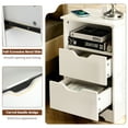 thumbnail image 5 of Ktaxon Set of 1 NightStand with Charging Station BedsideTable with 2 Storage Drawers,End Side for Bedroom,Country Style White, 5 of 9