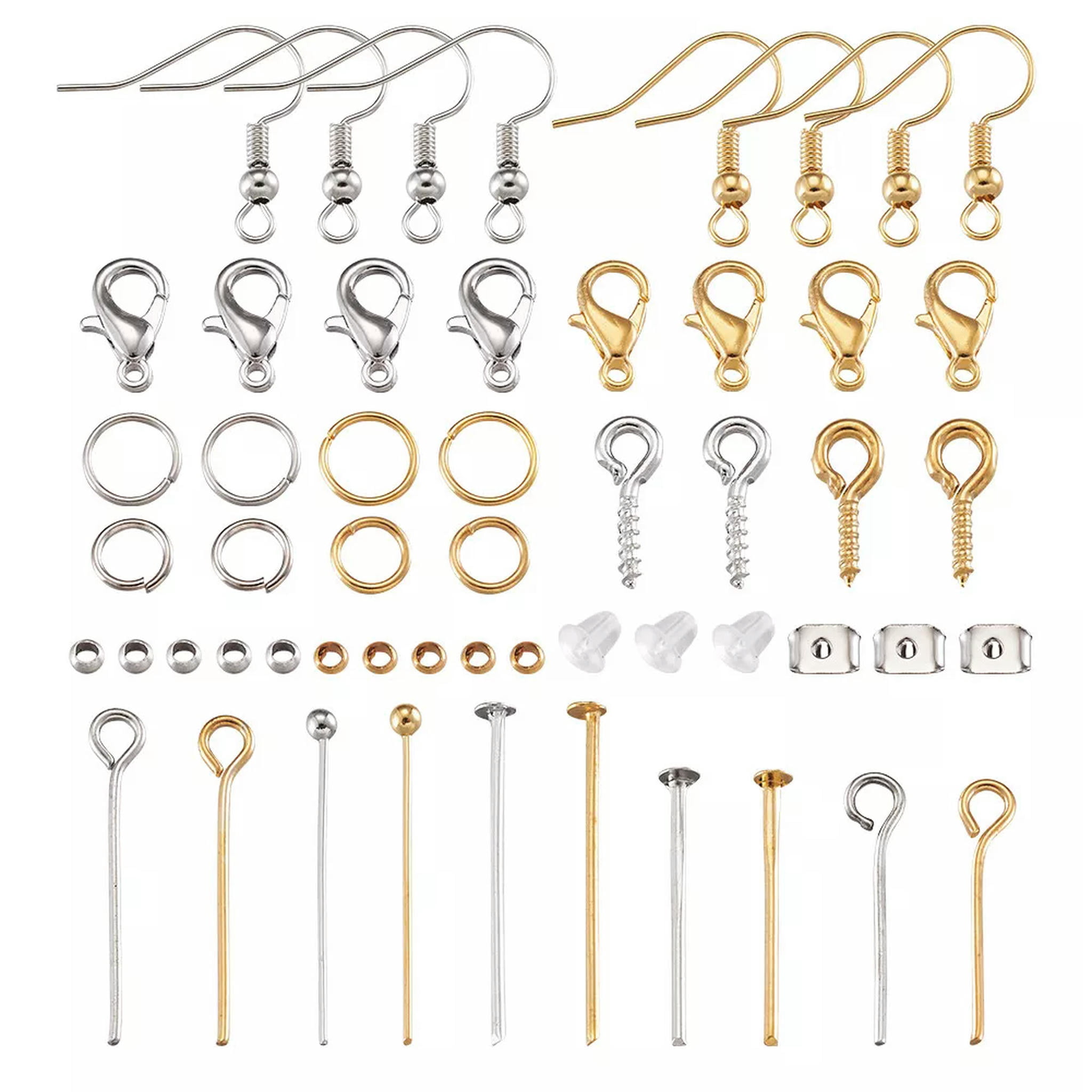 U8MO 1 Set DIY Jewelry Sets With 60pcs Earring Hooks 200x Ear Nuts 1000xJump Rings