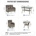 thumbnail image 6 of Bellefurn 5 Pieces Outdoor Patio Furniture Sets with Swivel Rocker Chairs Glider Loveseat and Rattan Coffee Table,Wicker Outdoor Conversation Sets for Porch Deck Backyard Poolside, 6 of 12