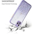 thumbnail image 2 of Glitter Sequin Gradient Case for iPhone 11 Pro Max 6.5 inch, Bling Glitter Design Transparent Shockproof Clear Pattern Silicone Gel Back Cover Protective Case - Purple, 2 of 14